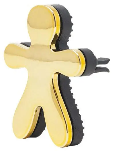 Set 6 deodoranti auto profumati vaniglia effetto cromato oro