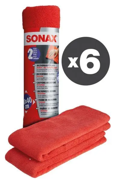 Set 6 panni microfibra lavaggio auto esterni pulizia dettagli superfici