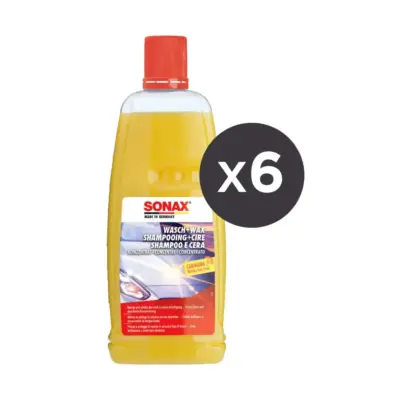 Set 6 shampoo e cera auto liquido detergente lucidante protezione carrozzeria 1
