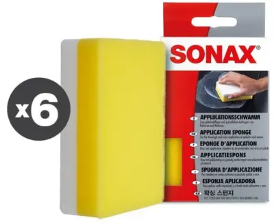 Set 6 spugne applicazione polish cera