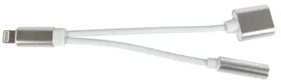 Set adattatori audio cuffie lightning jack 3,5 mm bianco accessori smartphone