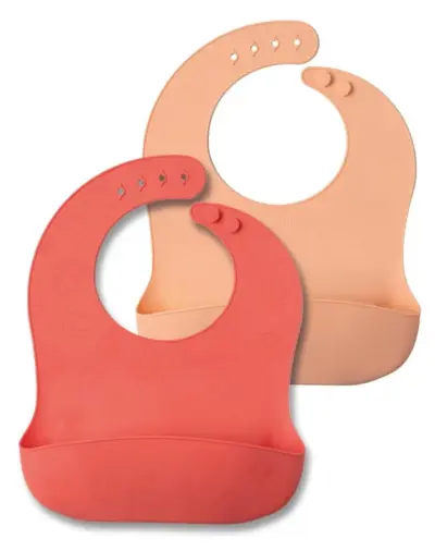 Set bavaglini in silicone flessibile impermeabile