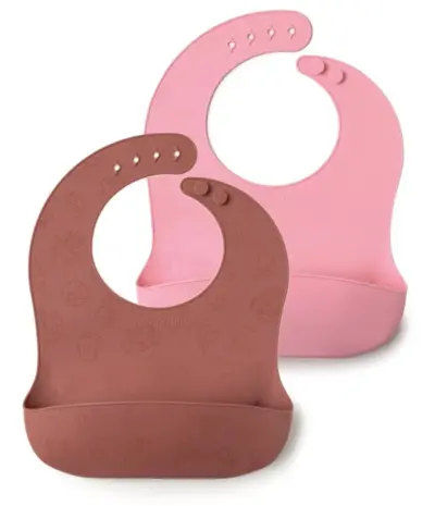 Set bavaglini in silicone morbido impermeabile