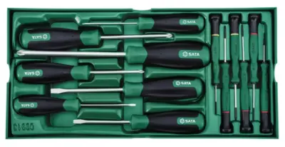 Set cacciaviti 13 pezzi con vassoio utensili manuali da lavoro