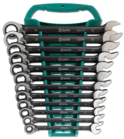 Set chiavi combinate metriche a cricchetto reversibili utensili manuali