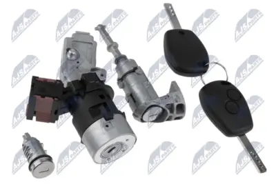 Set Cilindri Serratura Blocchetto Accensione con 2 Chiavi per Renault Kangoo