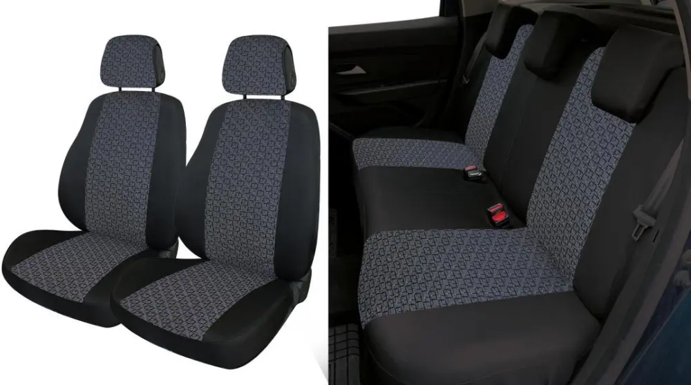 Set completo coprisedili auto tessuto per Smart tg. Grande Tess. Grey&Color