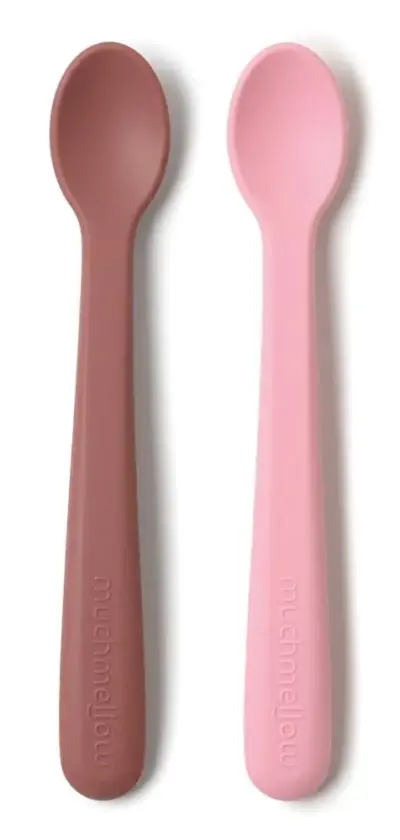 Set cucchiai da cucina in silicone morbido colorato rosa e rosso