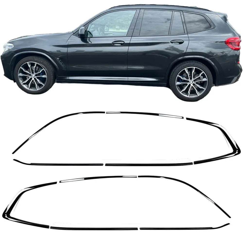 Set di Profili Decorativi Neri Lucidi per BMW X3 G01 dal 2017