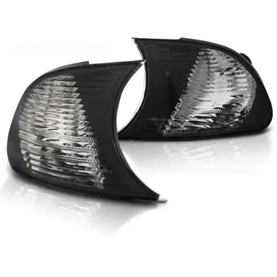 Set Indicatori Tuning Anteriore Dx Sx Cromato con Cornice Fumè BMW Serie 3 E46