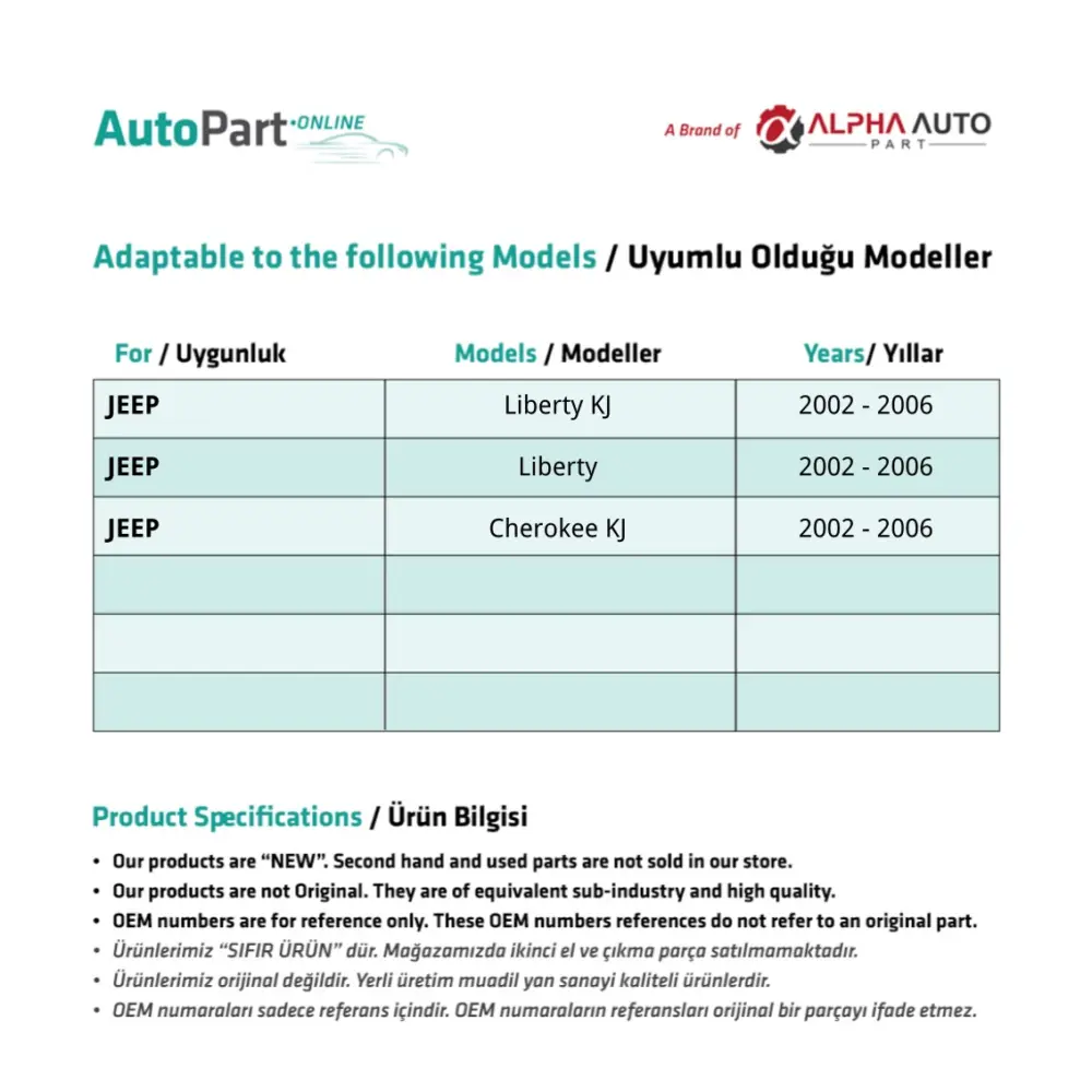 Set Riparazione Finestrini Posteriori Plastica Destro e Sinistro per Jeep