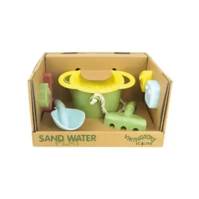 Set secchiello giochi mare con 4 formine faccine plastica bambini spiaggia