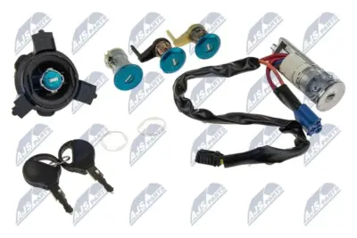 Set Serratura Lucchetto Anteriore Sinistro e Posteriore per Peugeot 206 1998