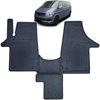 Set Tappetini in Gomma 4 Pezzi per Volkswagen T5 T6 Bus Transporter 2003-2019