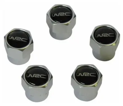 Set tappi valvola pneumatici universali in plastica nera resistente