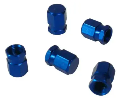 Set tappi valvola universali in plastica blu accessori auto moto bici