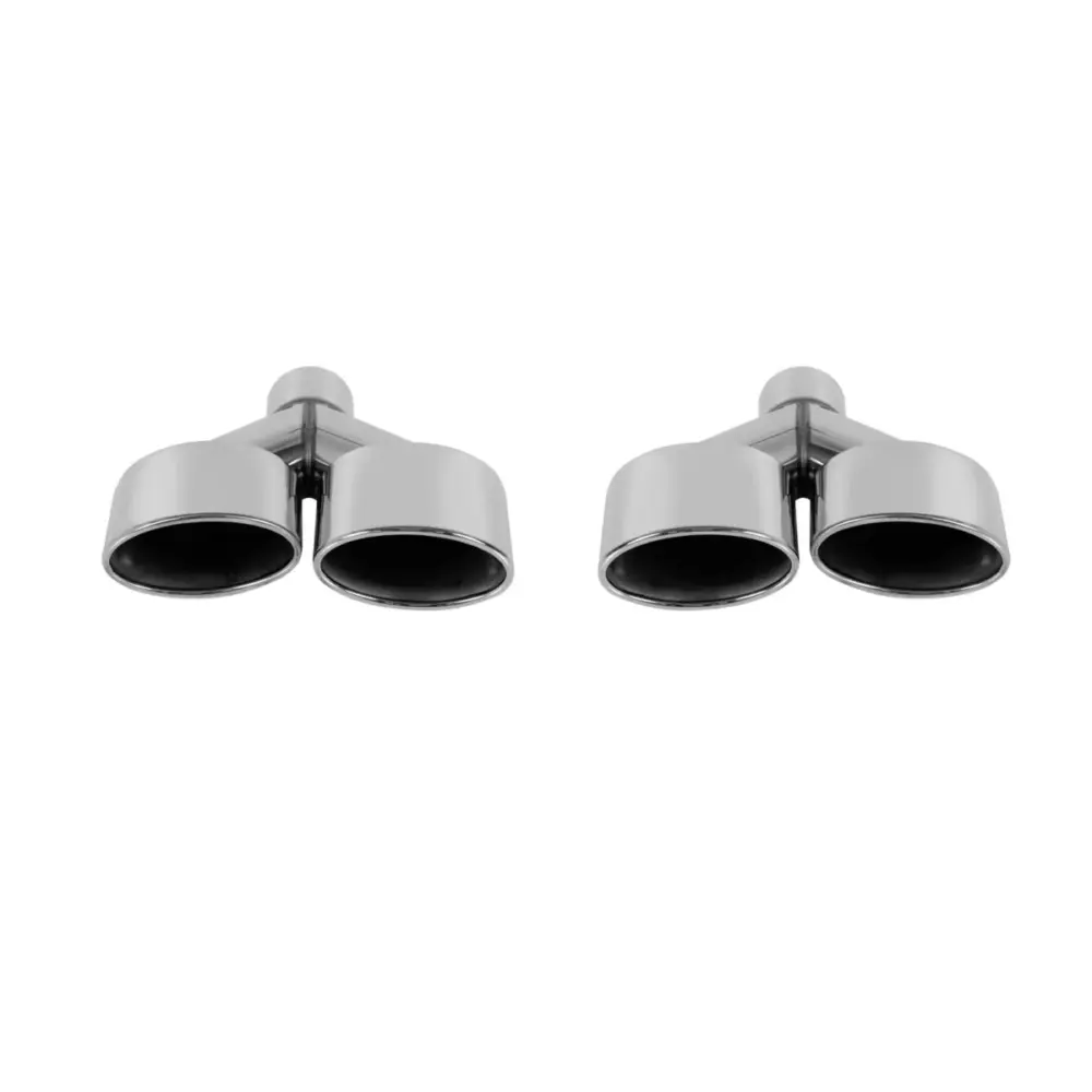 Set Terminali Scarico Cromati Tipo 63 Y per Mercedes Classe C W204 2008-2014