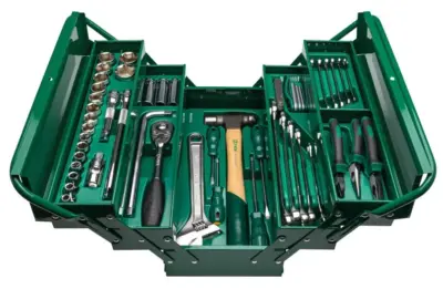 Set utensili professionali con martello di emergenza e accessori in metallo