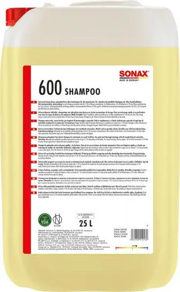 Shampoo auto brillante detergente lucidante con addolcente 25 litri concentrato