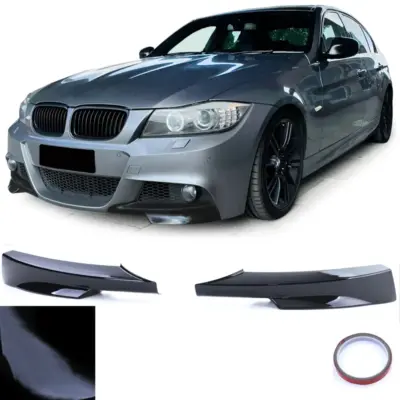 Splitter Anteriore Nero Lucido per BMW Serie 3 E90 E91 08-12