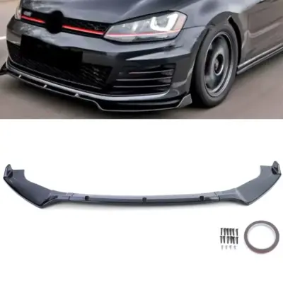 Spoiler Anteriore Cup Lucido Nero per Volkswagen Golf 7 13-20