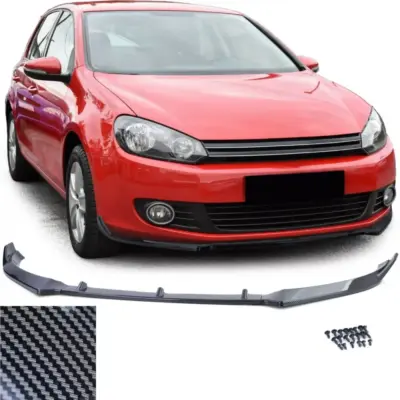 Spoiler Anteriore Effetto Carbonio per Volkswagen Golf 6 5K1 2008-2012
