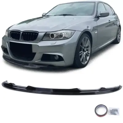 Spoiler Anteriore Lucido Nero per BMW Serie 3 E90 E91 2008-2012