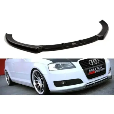 Spoiler Anteriore Nero Lucido per Audi A3 8P 2008-2013 Paraurti Standard