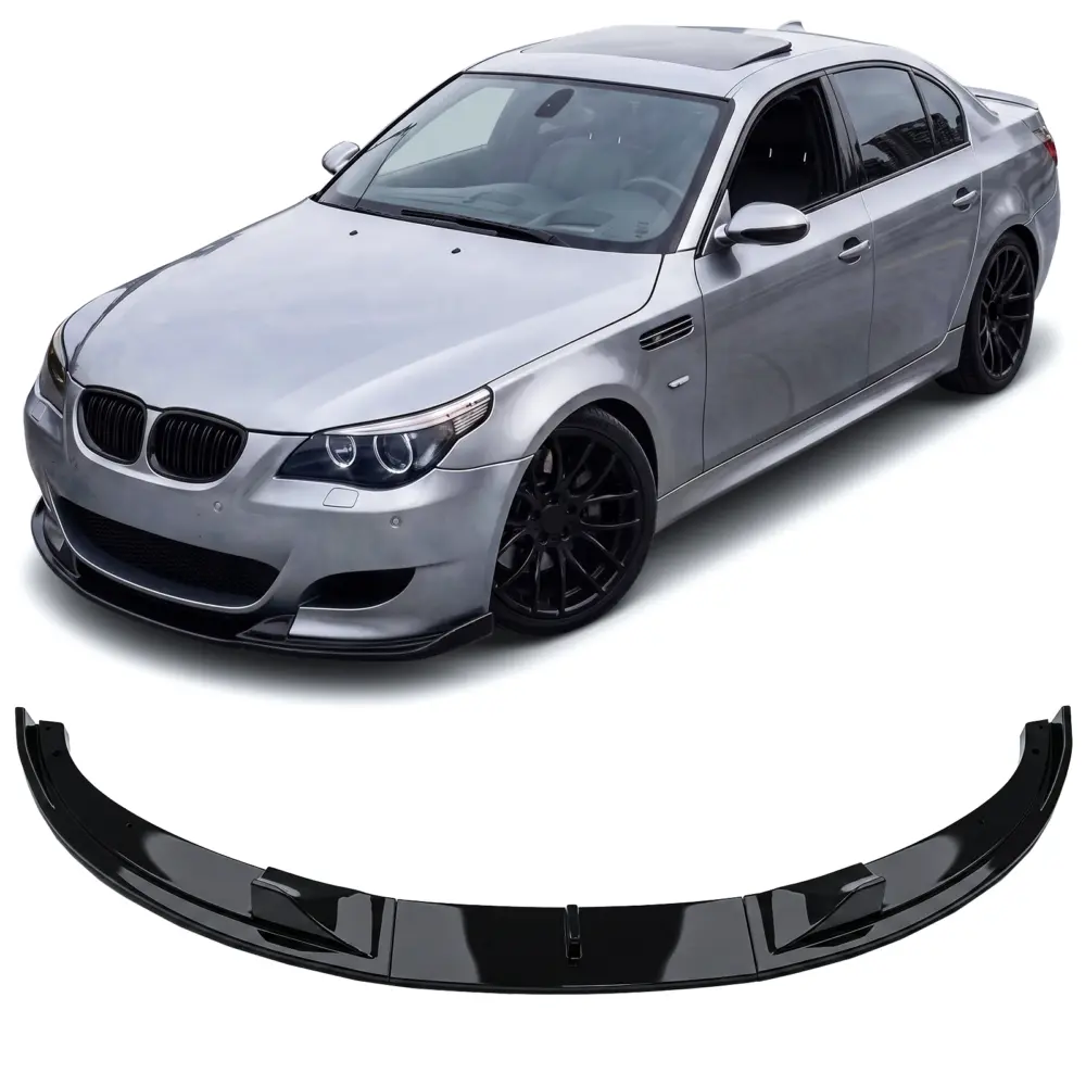 Spoiler Anteriore Nero Lucido per BMW Serie 5 E60 E61 (2005-2010) M-Paraurti