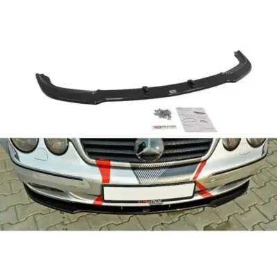 Spoiler Anteriore Nero Lucido per Mercedes Cl C215 1999-2006