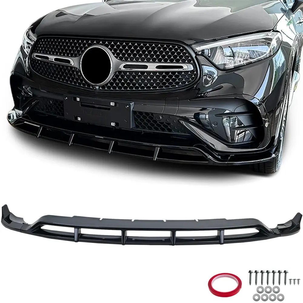 Spoiler Anteriore Nero Lucido per Mercedes GLC X254 C524 dal 2023