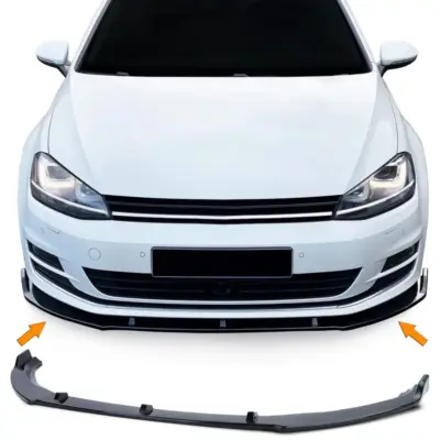 Spoiler Anteriore Nero Lucido per Volkswagen Golf 7 Berlina e Touring 12-21