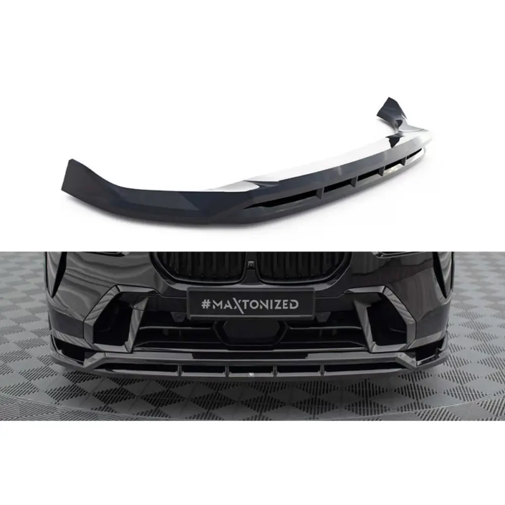 Spoiler Anteriore Paraurti Nero Lucido per BMW X7 G07 M Package dal 2022