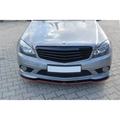 Spoiler Anteriore per Mercedes Classe C W204 2007-2010 Paraurti a Design Nero