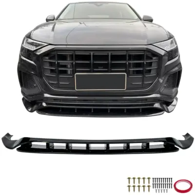 Spoiler Anteriore Performance Nero Lucido per Audi Q8 S-Line 4M 2018-2023
