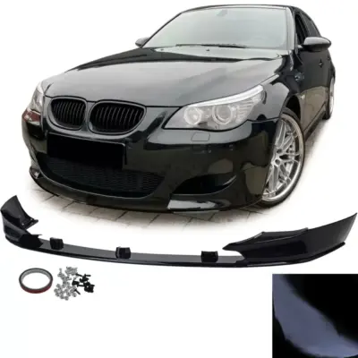 Spoiler Anteriore Sportivo Lucido Nero per BMW Serie 5 E60 E61