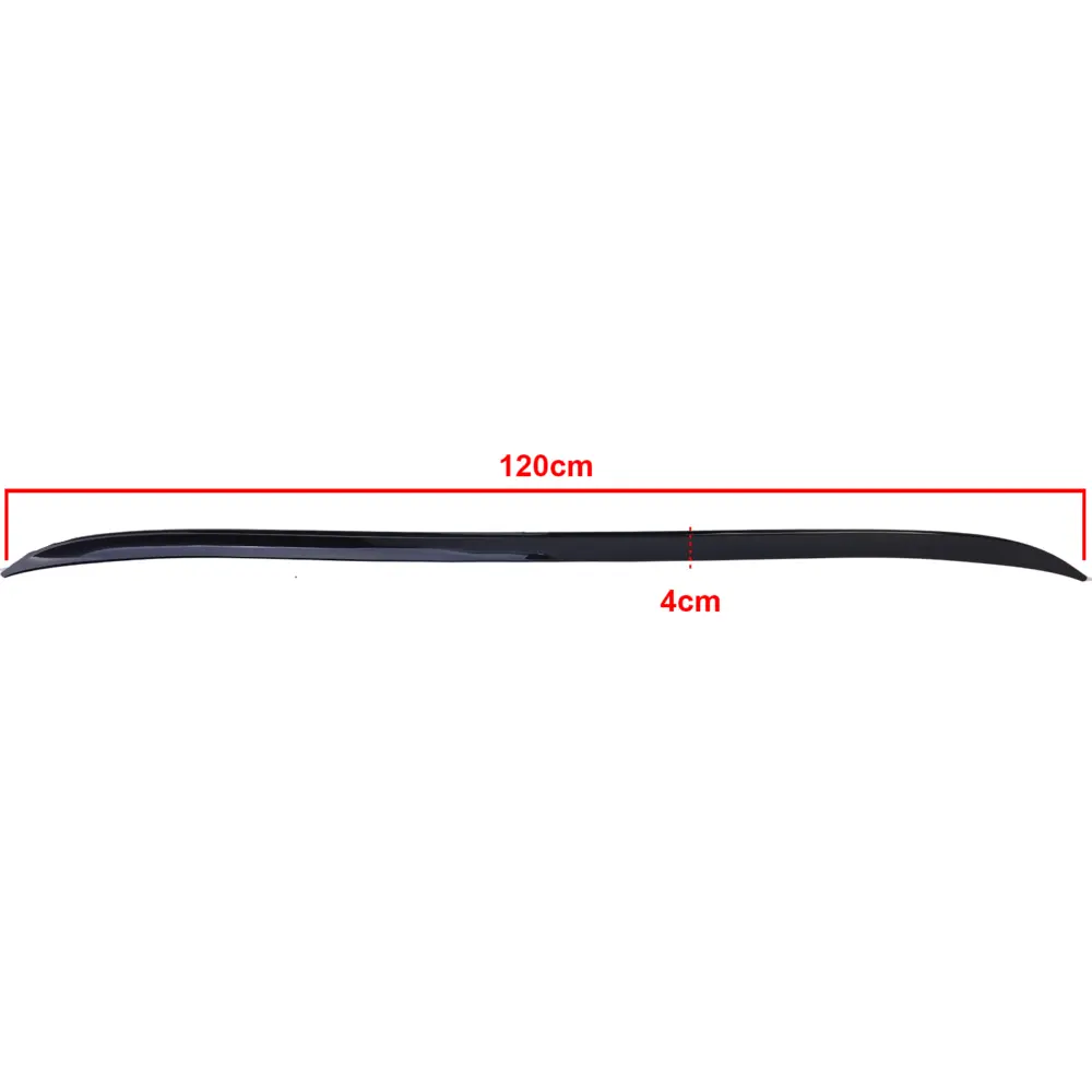 Spoiler Anteriore Universale Nero Lucido 120x4cm per Auto Berlina Tuning