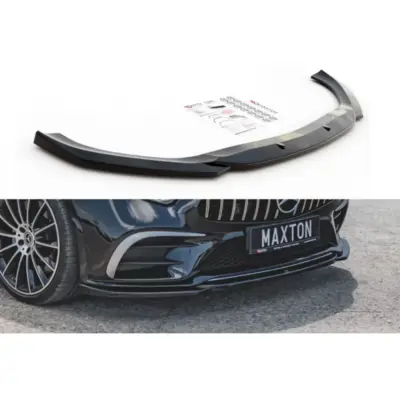 Spoiler Anteriore Ver. 1 per Mercedes CLS C257 dal 2018 Nero Lucido