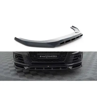 Spoiler Anteriore Ver. 2 Nero Lucido per Audi Q7 2016-2019 S-line