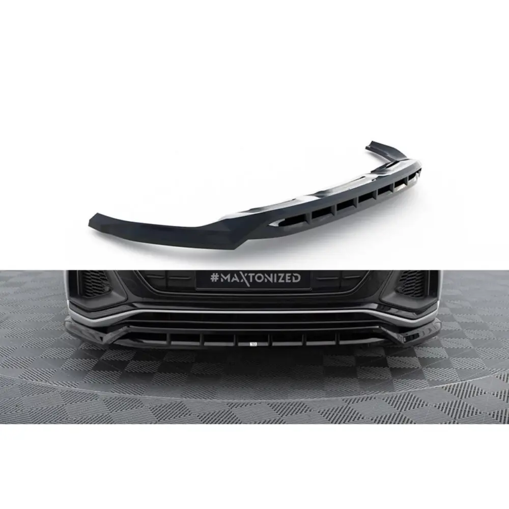 Spoiler Anteriore Ver. 2 Nero Lucido per Audi Q8 SQ8 2018-2023