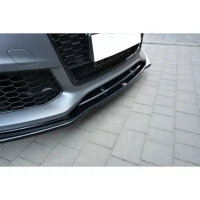 Spoiler Anteriore Versione 1 Nero Lucido per Audi A7 C7 2014-2017 RS7