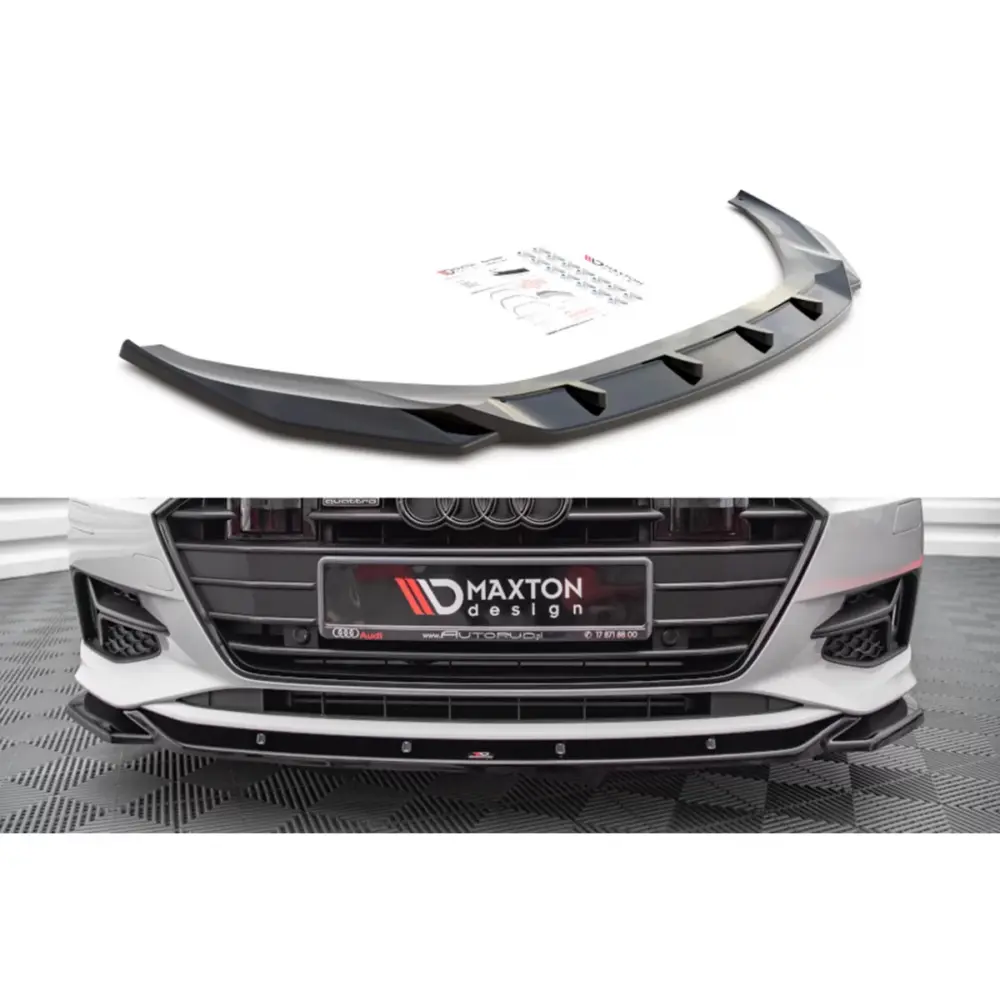Spoiler Anteriore Versione 1 Nero per Audi A7 C8 dal 2018