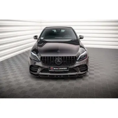Spoiler Anteriore Versione 2 Nero Lucido per Mercedes Classe C C43 W205