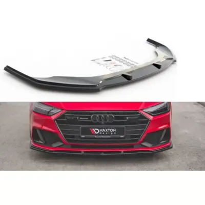 Spoiler Anteriore Versione 2 per Audi A7 C8 S-line dal 2017 Nero Lucido