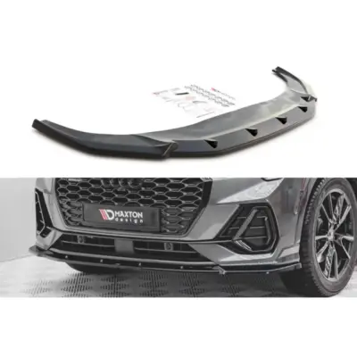 Spoiler Anteriore Versione 2 per Audi Q3 Sportback S-line dal 2019 Nero Lucido