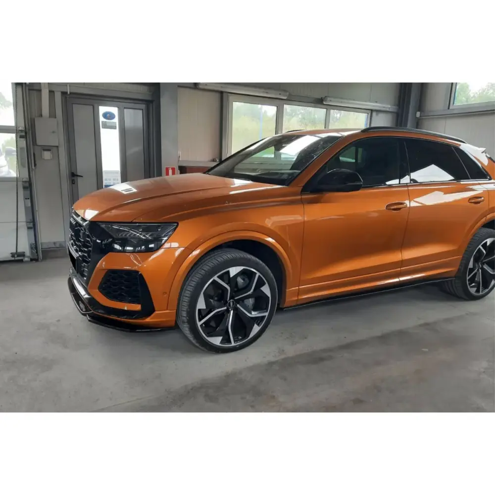 Spoiler Anteriore Versione 2 per Audi Q8 MK1 dal 2019 Nero Lucido