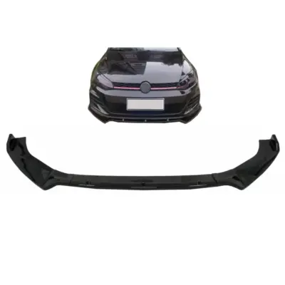 Spoiler Estrattore Paraurti Anteriore Nero Lucido per VW Golf 7 7.5 GTI R