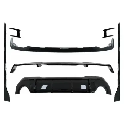 Spoiler Paraurti Anteriore con Diffusore Nero Piano per BMW Serie 1 F40 M Sport