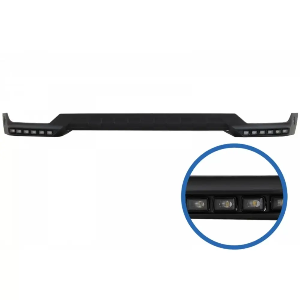 Spoiler Paraurti Anteriore LED DRL e Profilo Superiore Nero per Mercedes Classe