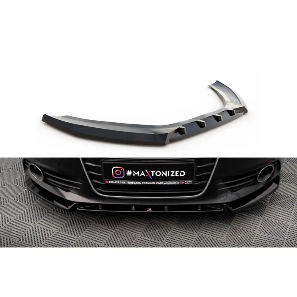 Spoiler Paraurti Anteriore Versione 2 Nero Lucido per Audi A6 C7 2011-2014